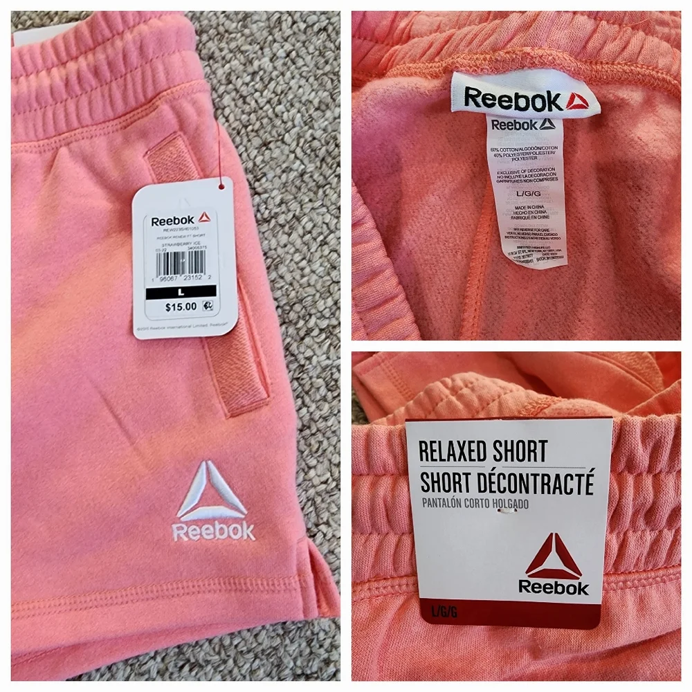 NWT Reebok Renew French Terry Athletics Shorts Size L